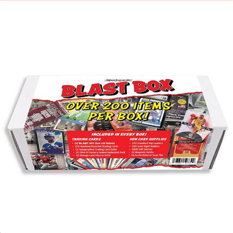 THE BLAST BOX - Mystery Box - 200 SPORTS CARDS/ITEMS PER BOX and (1) BLAST HIT! | Pristine Auction