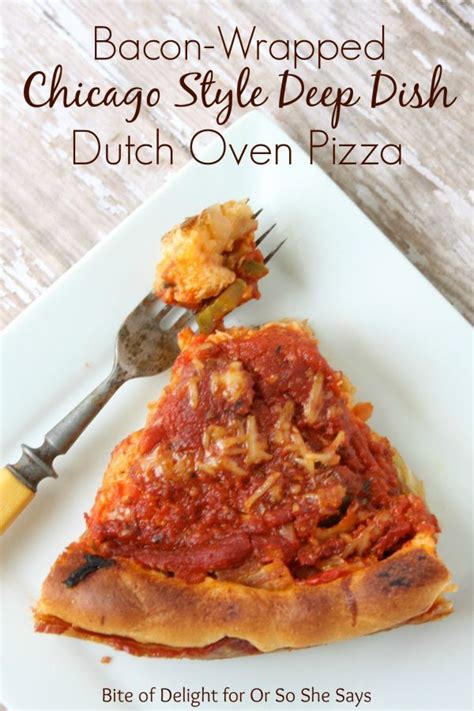 Chicago Style Deep Dish Dutch Oven Pizza Wrapped In Bacon Recipe