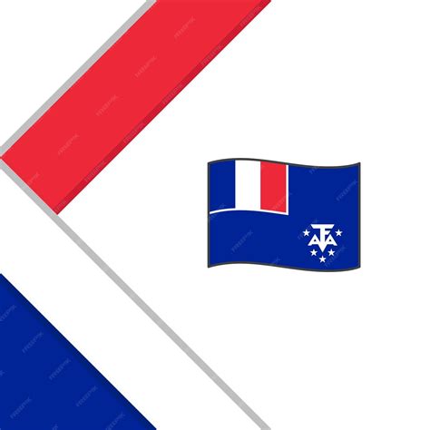 Premium Vector | French southern and antarctic lands flag abstract ...