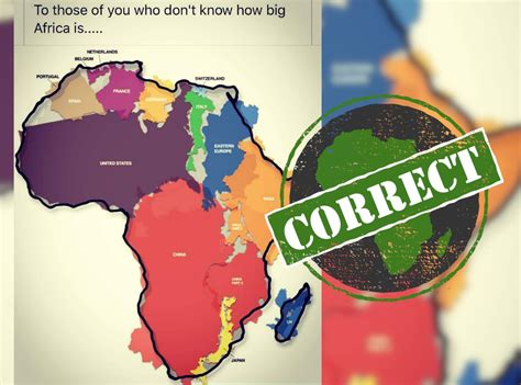 Yes ‘illustrative Map Comparing Africa To Large Countries Does Show