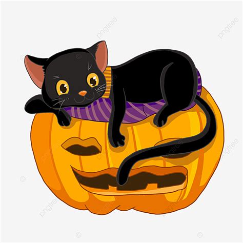 Ab Bora De Halloween Bonito Dos Desenhos Animados E Gato Png Clipart