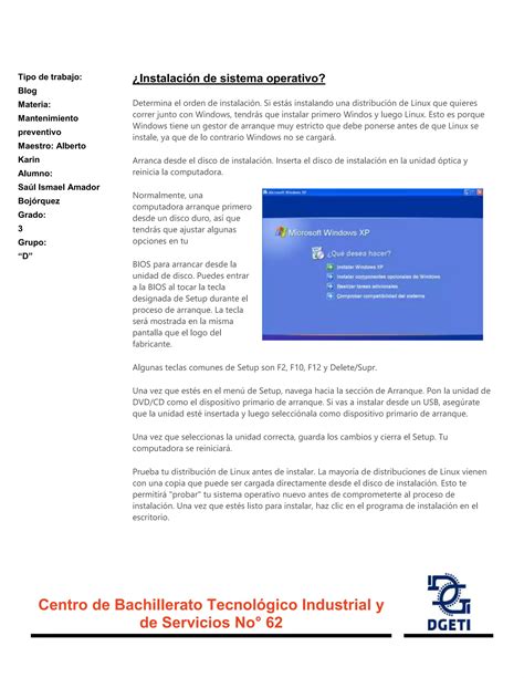 Instalacion De Sistema Operativo Pdf