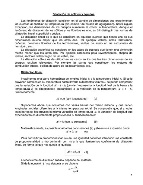 Solution Dilatacion De Solidos Y Liquidos Studypool