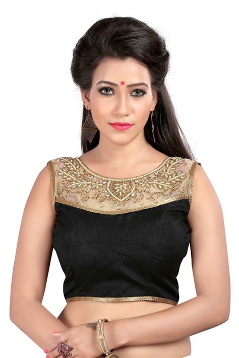 Silk Plain Black Color Pearl Ready Made Blouses At Rs 450 Piece In