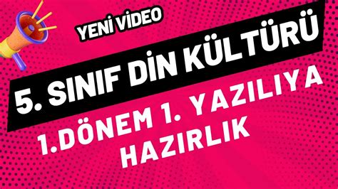 Sinif D N K Lt R D Nem Yaziliya Hazirlik Full Tekrar Youtube