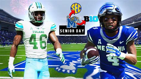 SENIOR DAY! Are we JOINING A NEW Conference? Memphis vs Tulane NCAA 14 ...