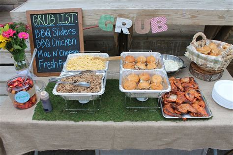 Grub Table Hillbilly Party Redneck Party Trailer Trash Party Bbq Sliders White Trash Party