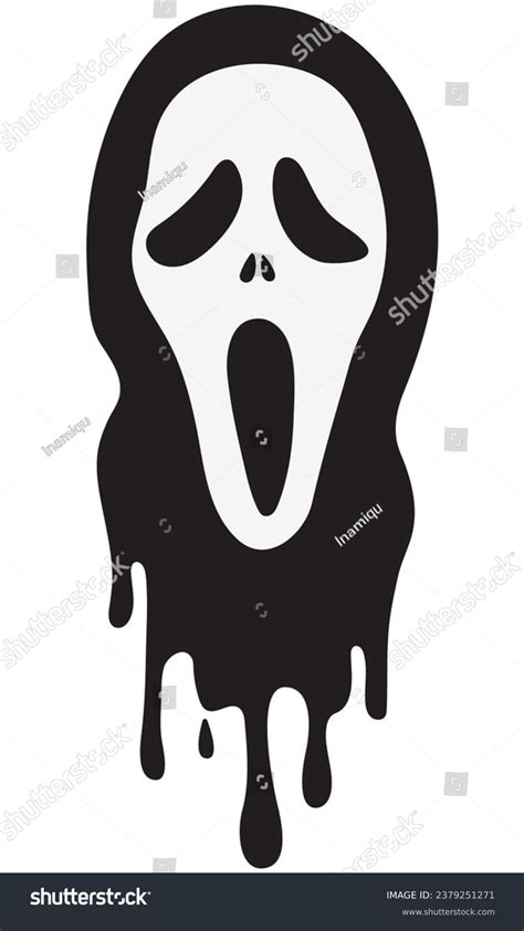 Spooky Scream Mask On White Background Stock Vector Royalty Free 2379251271 Shutterstock