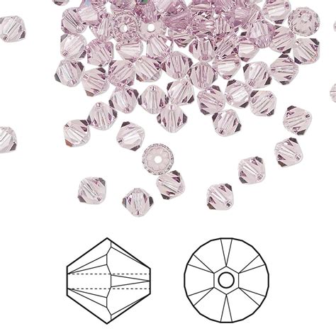 Bead Crystal Passions® Light Amethyst 4mm Bicone 5328 Sold Per