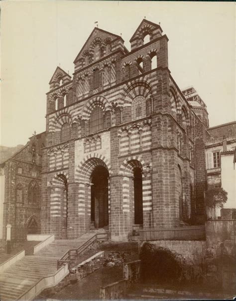 France Le Puy En Velay Fa Ade De La Cath Drale By Photographie