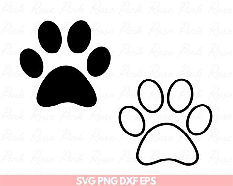 dog paw print outline