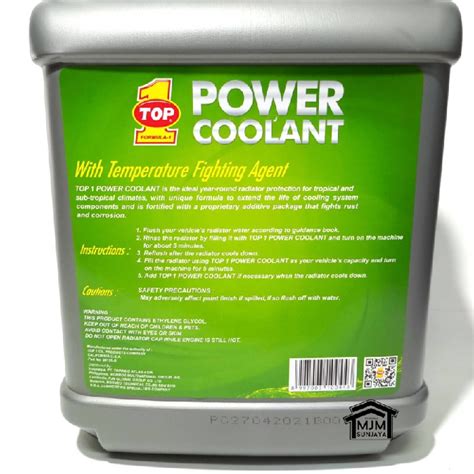 Top One Power Coolant Galon Liter Air Radiator Mobil Hijau Siplah