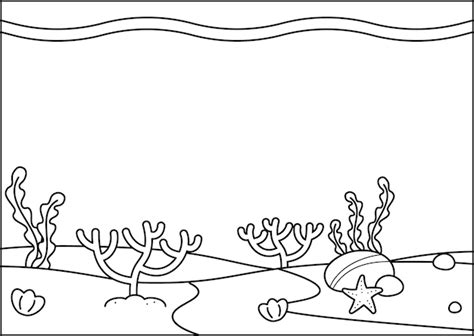 Ocean Theme Coloring Page PSD, High Quality Free PSD Templates for ...