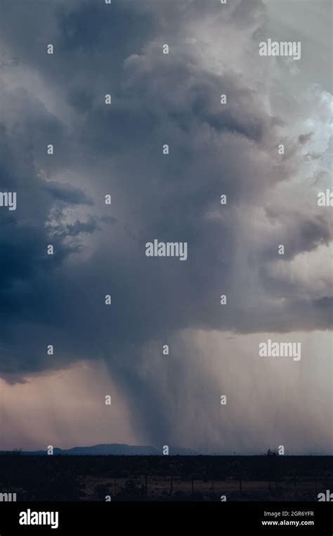 Monsoon Rain Downpour In Arizona Stock Photo Alamy