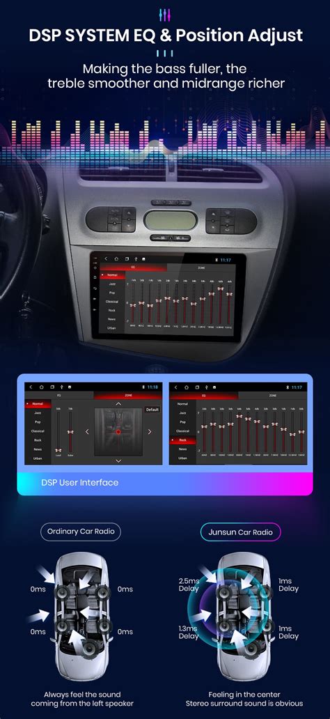 Junsun V1pro AI Voice Android Auto Radio For Seat Leon 2 2005 2012