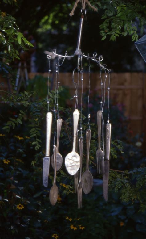 More Funky Garden Junk Silverware Windchimes Wind Chimes Silverware