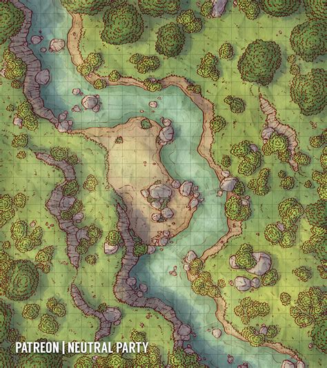 Oc Art Forest Stream Battlemap R Dnd