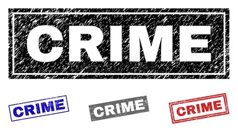 Grunge CRIME SCENE Textured Rectangle Stamp Seals Stock Vector