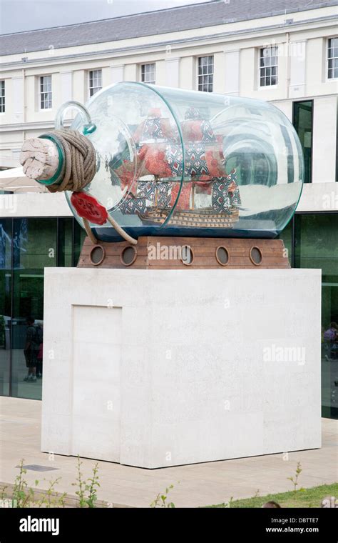 Ship in a Bottle outside National Maritime Museum, Greenwich, London ...