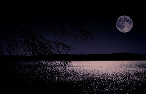 Wallpaper Night Reflection Sky Moon Evening Moonlight Atmosphere Dusk Luna Light