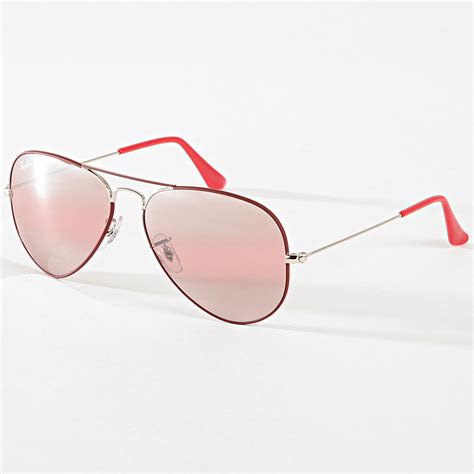 Ray Ban Lunettes De Soleil Femme Aviator Mirror 3025 Rose