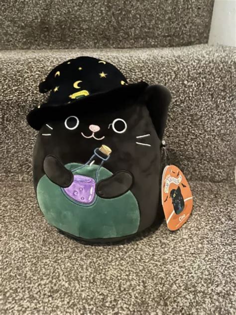 Squishmallow Cleo Cat Witch Halloween Black Green 75” Bnwt £1500