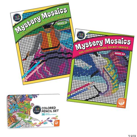 Color By Number Mystery Mosaics Set Mindware