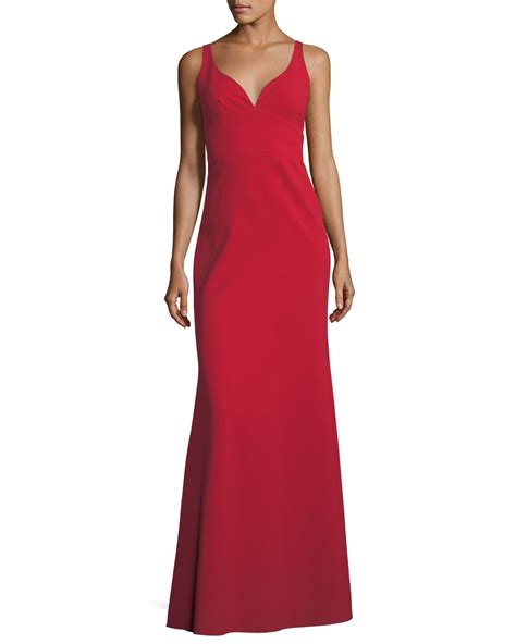 Jill Jill Stuart Sleeveless Crepe Faux Sweetheart Gown Neiman Marcus