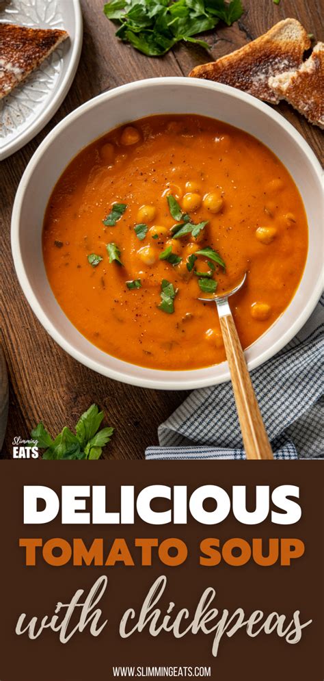 Easy Chickpea And Tomato Soup Slimming Eats Weight Watchers Recipes