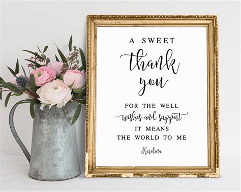 Thank You Sign Thank You Sign Printable Wedding Printables Etsy