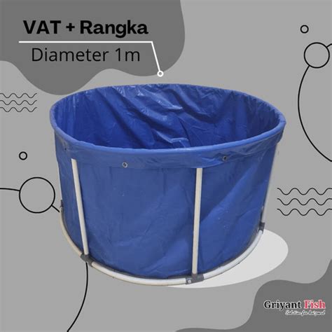 Jual Vat D T Kolam Semi Karet Karatina Ikan Koi Fullset Rangka