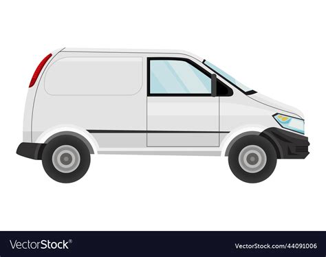 White van vehicle mockup Royalty Free Vector Image