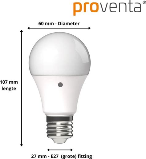 Proventa Sensor LED Lamp E27 Met Bewegingssensor Dag En Nachtsensor