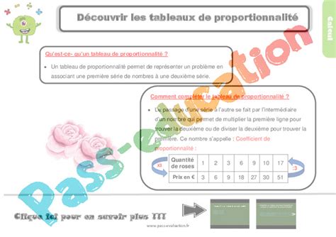 Evaluation avec le corrigé pour le CM1 sur découvrir les tableaux de