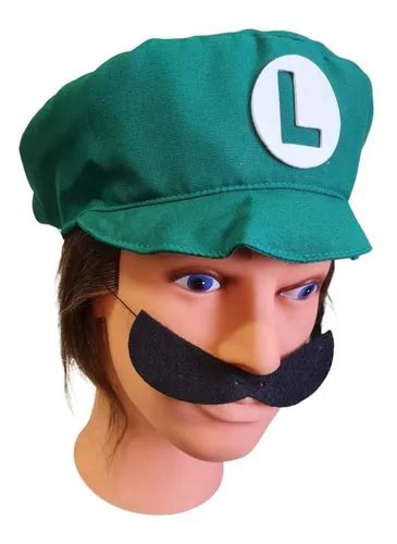 Boina Do Luigi Bigode Super M Rio Bross Fantasia Adulto