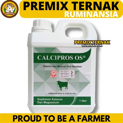 Jual Calcipros Os 1 Liter Obat Sapi Ambruk Lumpuh Pincang Suplemen