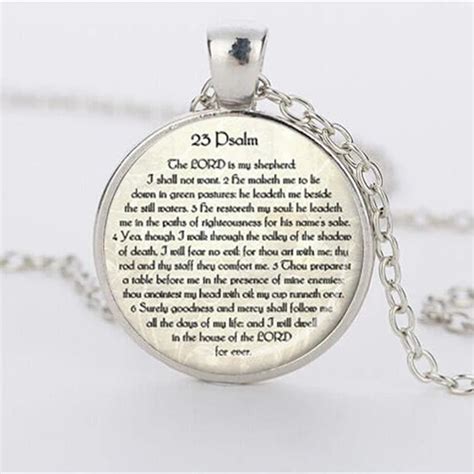 Aliexpress Buy 23rd Psalm Jewelry Scripture Necklace Bible Verse