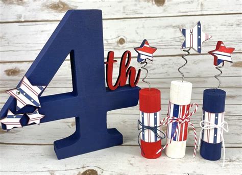 4th of July Firecrackers DIY Firecrackers Set Wood Decor - Etsy Canada | Wood decor, 4th of july ...