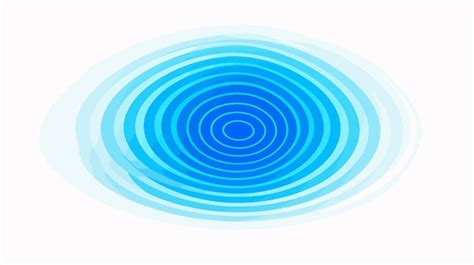 Blue Concentric Circles Sonar Waves Signal Source Premium Ai