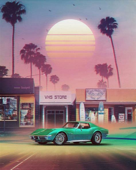 Vaporwave Background Car ~ Vaporwave Background Aesthetic Wave Retro ...