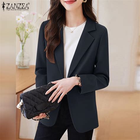 Cheap ZANZEA Women Casual Turn Down Collar Long Sleeve Spring Cardigan