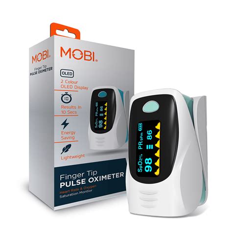 MOBI Fingertip Pulse Oximeter Heart Rate Oxygen Level Monitor For