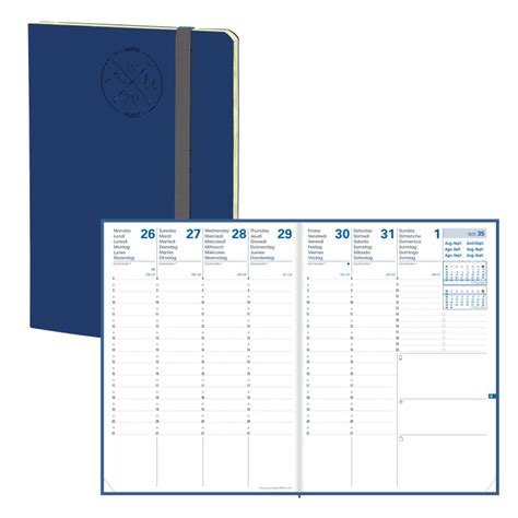 Agenda Quovadis President Sd X Cm Mois Everest Bleu Denim