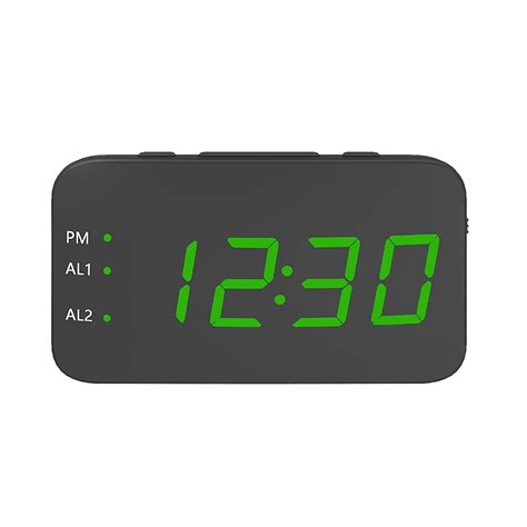 1.2-inch LED Screen Digital Temperature Display Battery USB Ports Alarm Clock - Compact LED ...