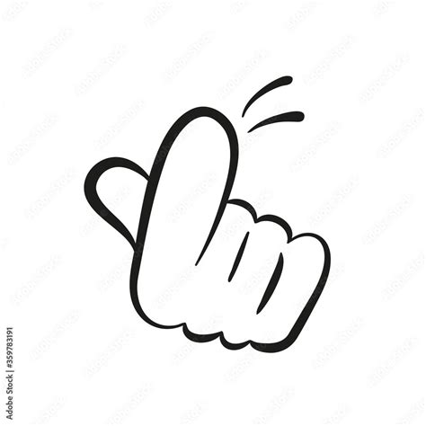 Cartoon Hand Gesture Come Here Stock Vector Adobe Stock