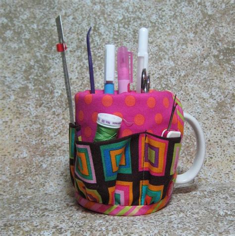 Coffee Caddy Desk Sewing Organizer Cozy For Mug Or Goblet