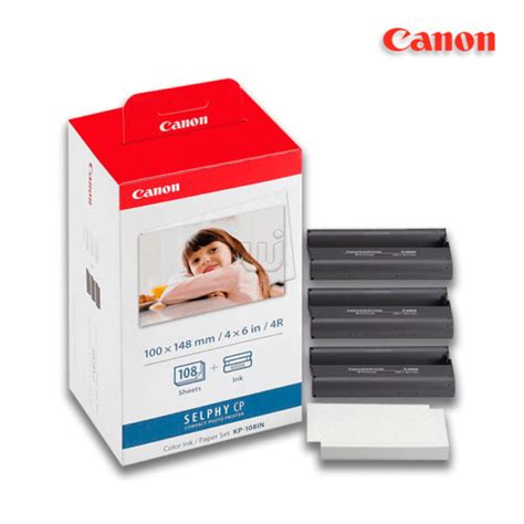 Kit Canon Tinta Papel KP 108IN Caja X 3 Para CP770 4X6 108Hjs