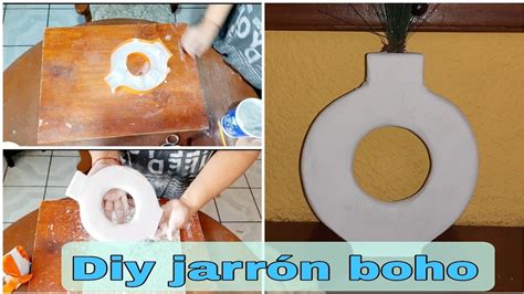 DIY COMO HACER FIGURAS DE YESO SIN MOLDE JARRON BOHO FÁCIL CON YESO