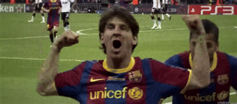 Messi Celebrating Victory GIF Animated Picture