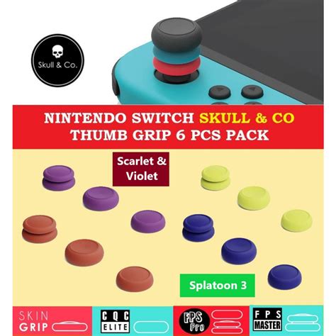 Nintendo Switch Skull And Co Thumb Grip Set Joystick Cap Shopee Malaysia